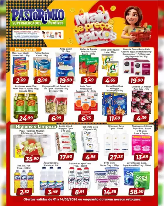 Catálogo Supermercado Pastorinho | Grandes descontos em produtos selecionados | 2026-05-01T00:00:00.000Z - 2026-05-14T00:00:00.000Z