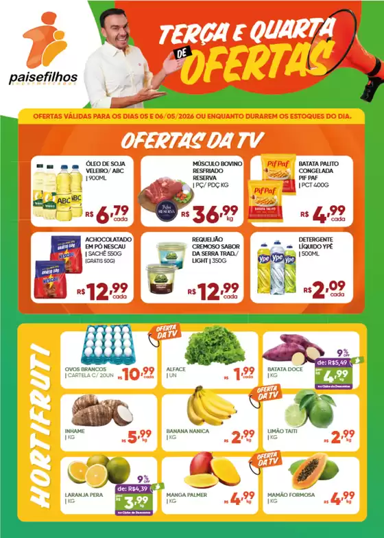 Catálogo Pais e Filhos Supermercados | Encarte Pais e Filhos Supermercados | 2026-05-05T00:00:00.000Z - 2026-05-06T00:00:00.000Z