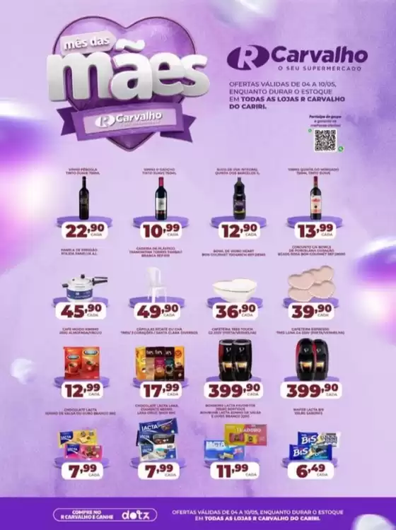 Catálogo R Carvalho Supermercado | MÊS DAS MÃES | 2026-05-06T00:00:00.000Z - 2026-05-10T00:00:00.000Z