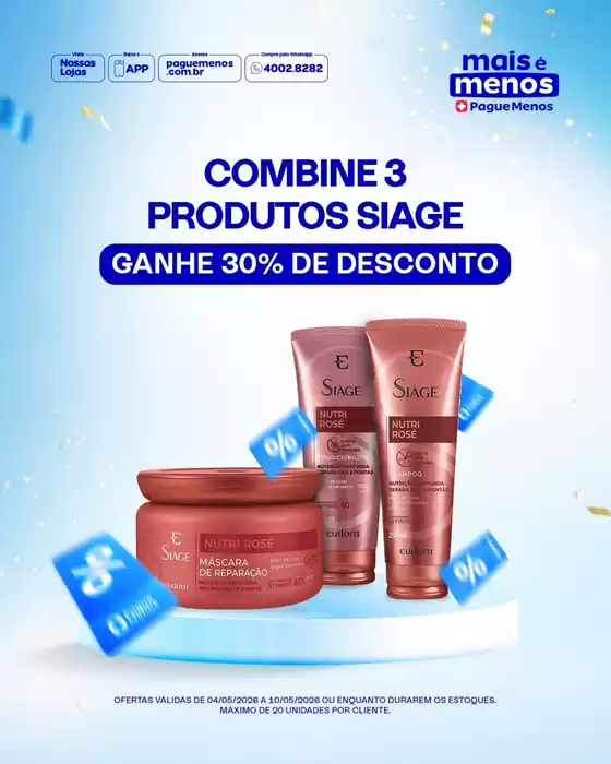 Catálogo Farmácias Pague Menos em Pereiras | Ótima oferta para caçadores de pechinchas | 2026-05-04T00:00:00.000Z - 2026-05-10T00:00:00.000Z