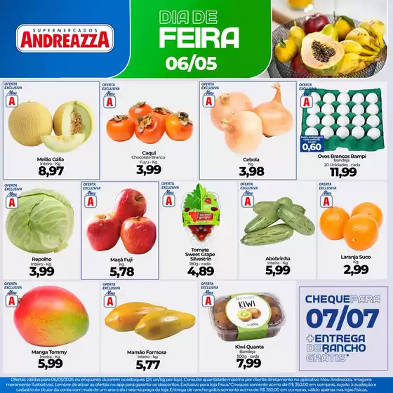 Catálogo Supermercados Andreazza | Encarte Supermercados Andreazza | 2026-05-06T00:00:00.000Z - 2026-05-06T00:00:00.000Z