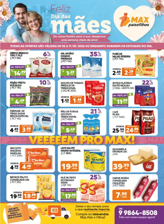 Catálogo Pais e Filhos Supermercados | Melhores ofertas para todos os caçadores de pechinchas | 2026-05-05T00:00:00.000Z - 2026-05-11T00:00:00.000Z