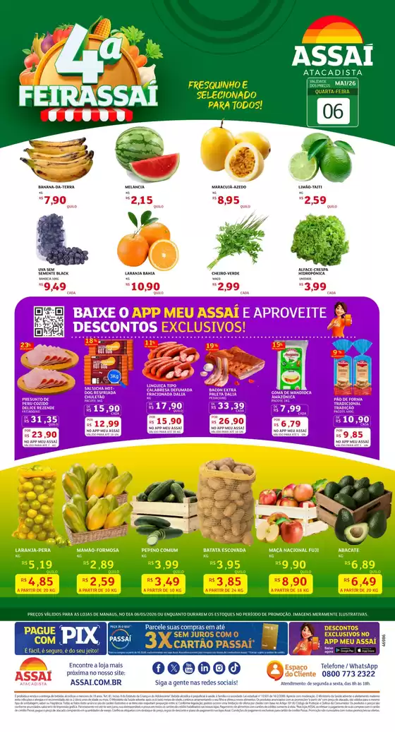 Catálogo Assaí Atacadista | Encarte Assaí Atacadista 46986-74 | 2026-05-06T00:00:00.000Z - 2026-05-06T00:00:00.000Z