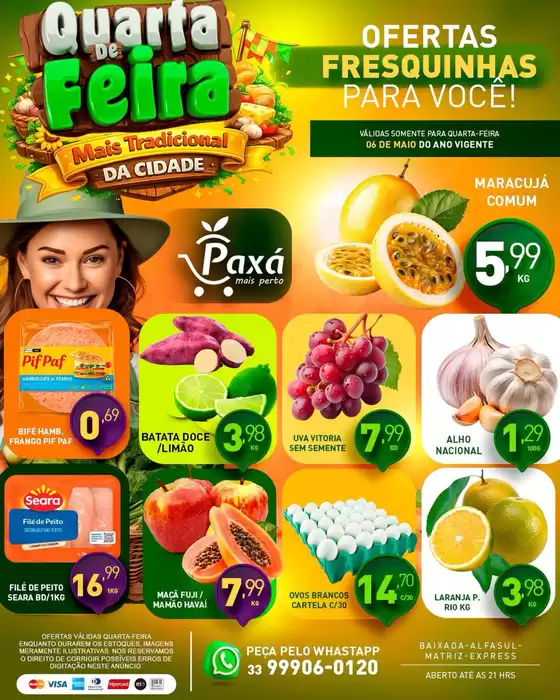 Catálogo Paxá Supermercados | Quarta da Feira | 2026-05-06T00:00:00.000Z - 2026-05-06T00:00:00.000Z