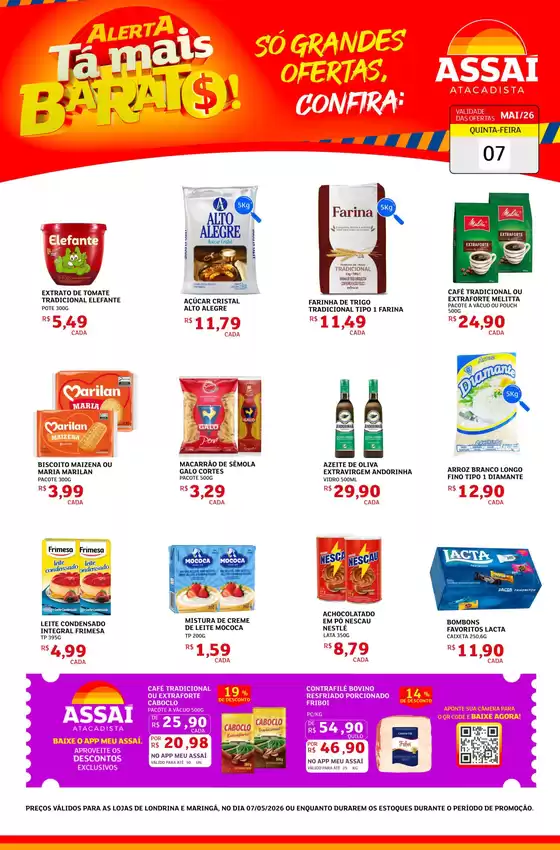 Catálogo Assaí Atacadista | Encarte Assaí Atacadista 46288-119 | 2026-05-07T00:00:00.000Z - 2026-05-07T00:00:00.000Z