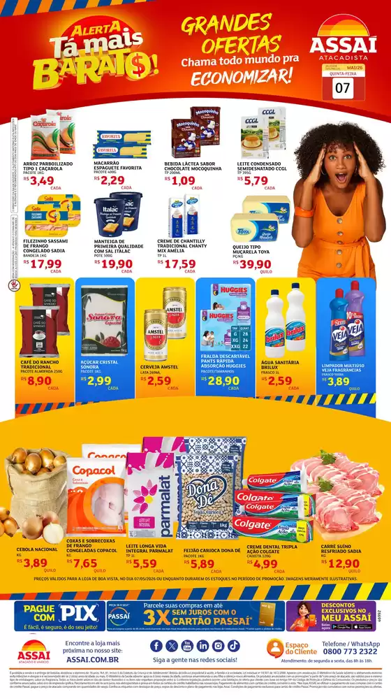 Catálogo Assaí Atacadista | Encarte Assaí Atacadista 46992-73 | 2026-05-07T00:00:00.000Z - 2026-05-07T00:00:00.000Z