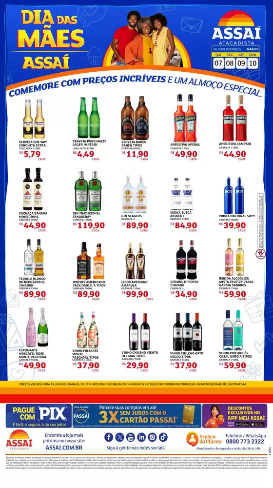 Catálogo Assaí Atacadista | Encarte Assaí Atacadista 47034-74 | 2026-05-07T00:00:00.000Z - 2026-05-10T00:00:00.000Z