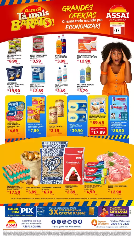 Catálogo Assaí Atacadista | Encarte Assaí Atacadista 46992-74 | 2026-05-07T00:00:00.000Z - 2026-05-07T00:00:00.000Z