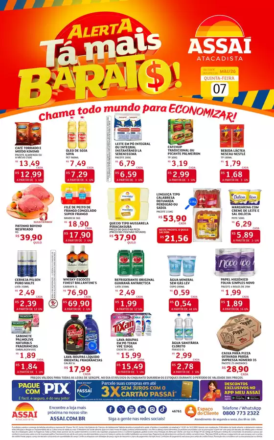 Catálogo Assaí Atacadista | Encarte Assaí Atacadista 46761-668 | 2026-05-07T00:00:00.000Z - 2026-05-07T00:00:00.000Z