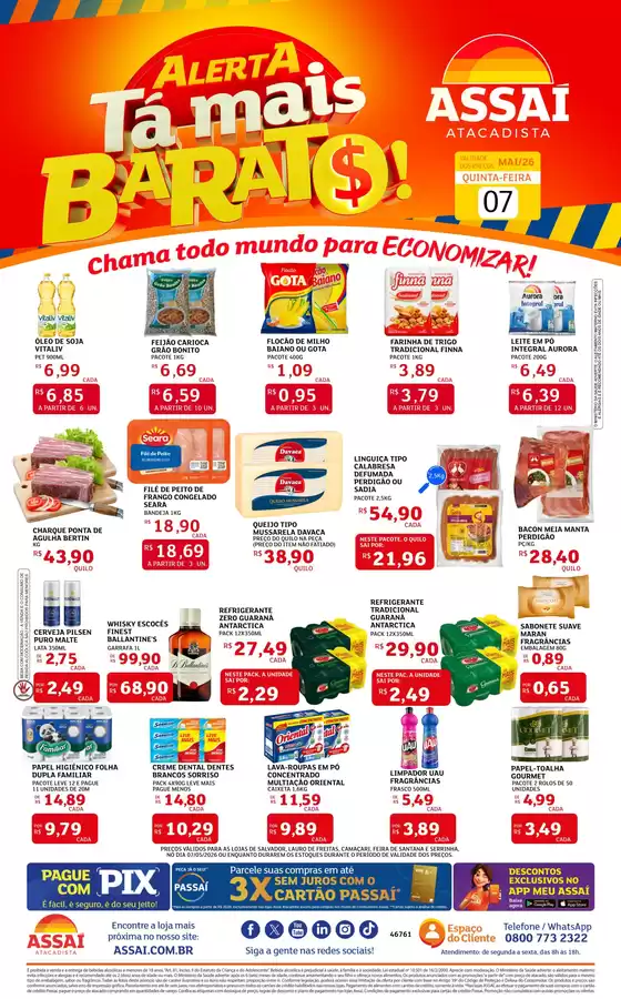 Catálogo Assaí Atacadista | Encarte Assaí Atacadista 46761-669 | 2026-05-07T00:00:00.000Z - 2026-05-07T00:00:00.000Z