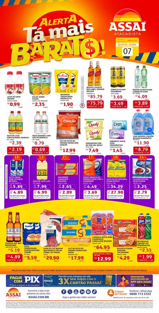 Catálogo Assaí Atacadista | Encarte Assaí Atacadista 46632-127 | 2026-05-07T00:00:00.000Z - 2026-05-07T00:00:00.000Z