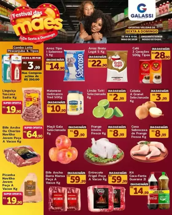 Catálogo Supermercados Galassi | FESTIVAL DAS MÃES | 2026-05-08T00:00:00.000Z - 2026-05-10T00:00:00.000Z