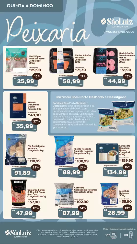Catálogo Mercadinhos São Luiz | Peixaria | 2026-05-07T00:00:00.000Z - 2026-05-10T00:00:00.000Z