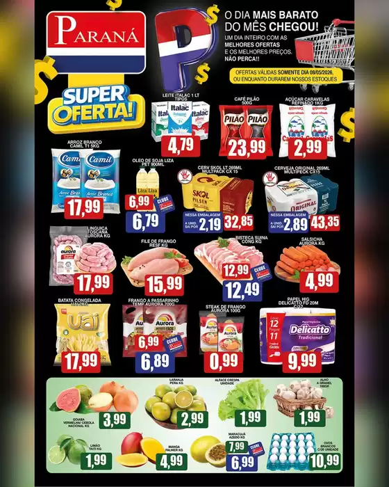 Catálogo Supermercados Paraná | Encarte Supermercados Paraná | 2026-05-08T00:00:00.000Z - 2026-05-08T00:00:00.000Z