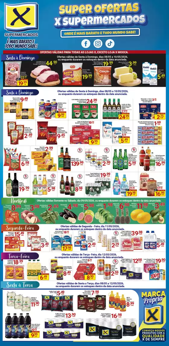 Catálogo X Supermercados | Ótima oferta para todos os clientes | 2026-05-08T00:00:00.000Z - 2026-05-12T00:00:00.000Z
