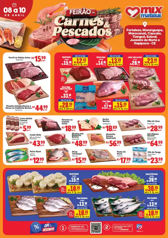Catálogo Supermercados Mateus | Feirão Carnes e Pescados | 2026-05-08T00:00:00.000Z - 2026-05-10T00:00:00.000Z