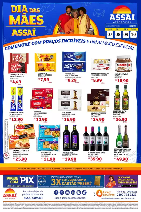 Catálogo Assaí Atacadista | Encarte Assaí Atacadista 47067-40 | 2026-05-08T00:00:00.000Z - 2026-05-10T00:00:00.000Z