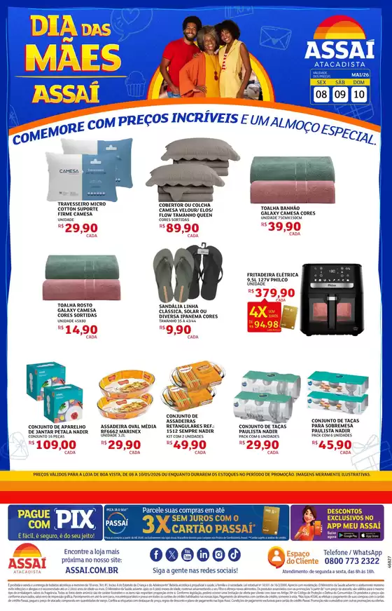 Catálogo Assaí Atacadista | Encarte Assaí Atacadista 46827-73 | 2026-05-08T00:00:00.000Z - 2026-05-10T00:00:00.000Z