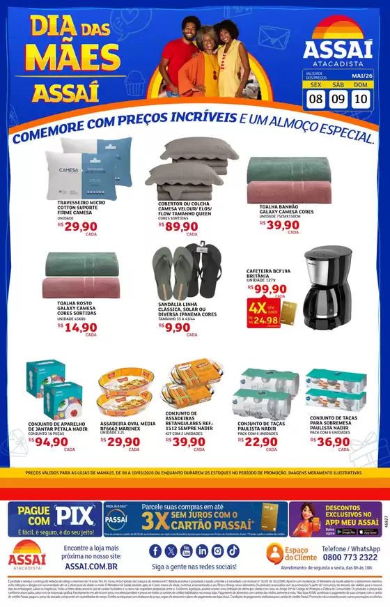Catálogo Assaí Atacadista | Encarte Assaí Atacadista 46827-74 | 2026-05-08T00:00:00.000Z - 2026-05-10T00:00:00.000Z
