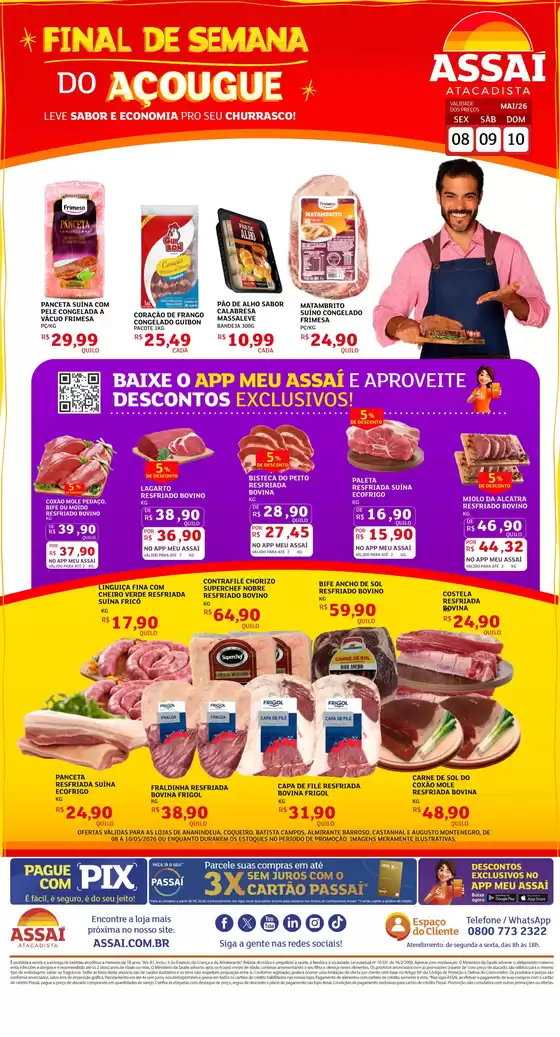 Catálogo Assaí Atacadista | Encarte Assaí Atacadista 47002-63 | 2026-05-08T00:00:00.000Z - 2026-05-10T00:00:00.000Z