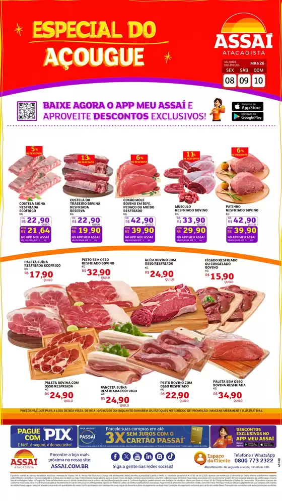 Catálogo Assaí Atacadista | Encarte Assaí Atacadista 46988-73 | 2026-05-08T00:00:00.000Z - 2026-05-10T00:00:00.000Z