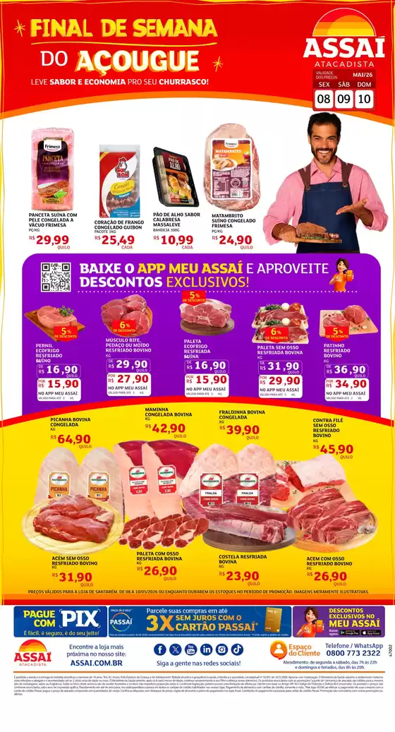 Catálogo Assaí Atacadista | Encarte Assaí Atacadista 47002-65 | 2026-05-08T00:00:00.000Z - 2026-05-10T00:00:00.000Z