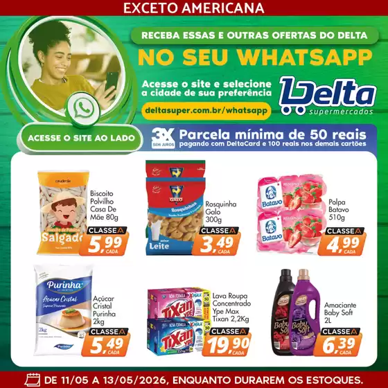 Catálogo Delta Supermercados | Ofertas exclusivas para nossos clientes | 2026-05-11T00:00:00.000Z - 2026-05-13T00:00:00.000Z
