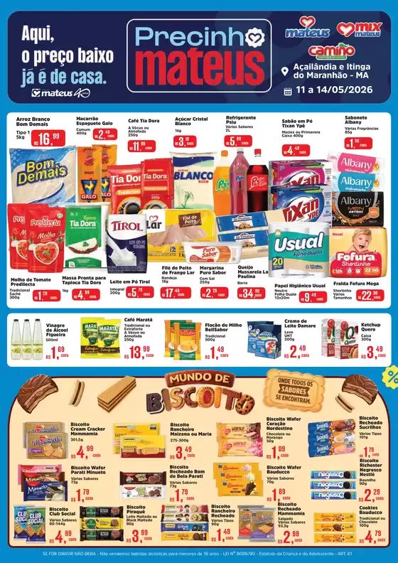 Catálogo Supermercados Mateus | Regular Precinho Mateus | 2026-05-11T00:00:00.000Z - 2026-05-14T00:00:00.000Z