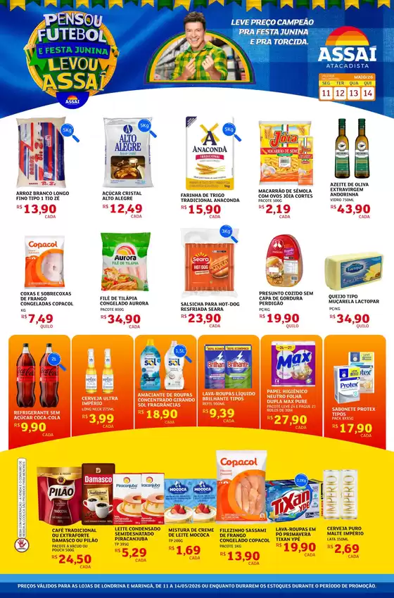 Catálogo Assaí Atacadista | Encarte Assaí Atacadista 46279-119 | 2026-05-11T00:00:00.000Z - 2026-05-14T00:00:00.000Z