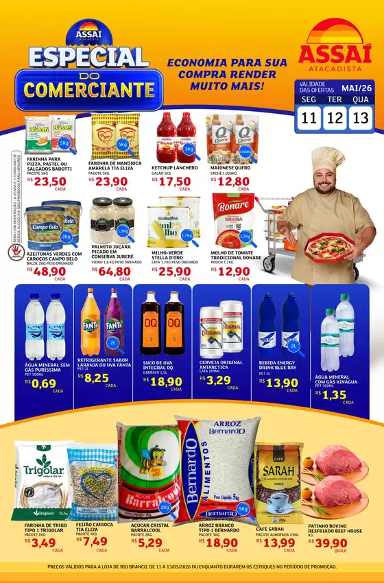 Catálogo Assaí Atacadista | Encarte Assaí Atacadista 47123-40 | 2026-05-11T00:00:00.000Z - 2026-05-13T00:00:00.000Z