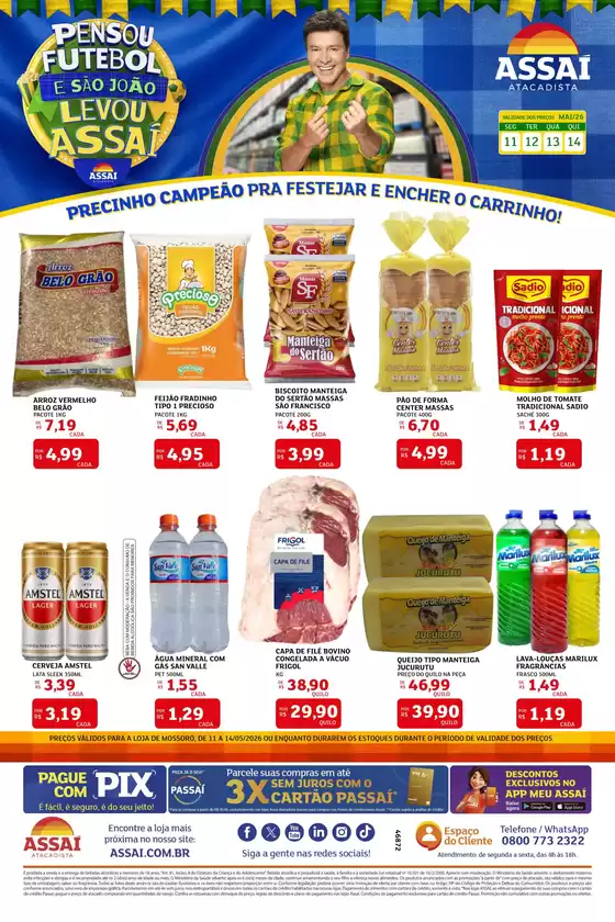 Catálogo Assaí Atacadista | Encarte Assaí Atacadista 46872-344 | 2026-05-11T00:00:00.000Z - 2026-05-14T00:00:00.000Z