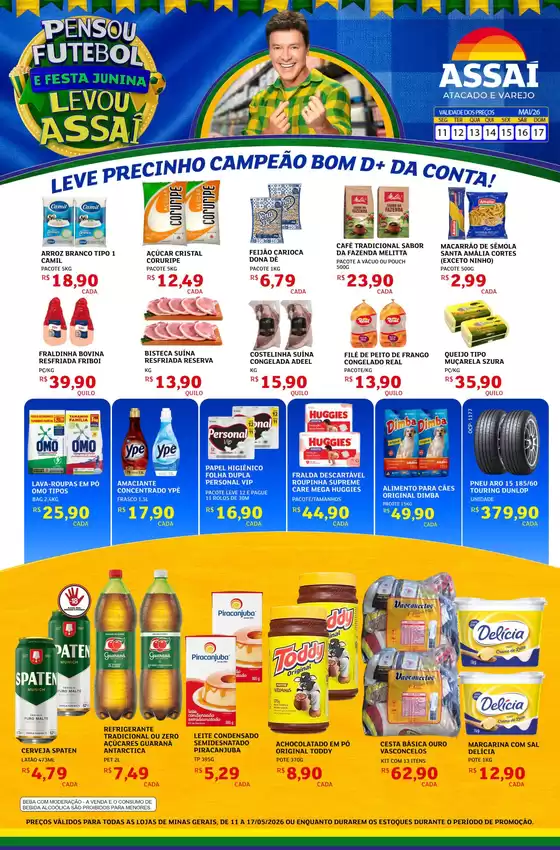 Catálogo Assaí Atacadista em Estrela do Sul | Encarte Assaí Atacadista 46887-712 | 2026-05-11T00:00:00.000Z - 2026-05-17T00:00:00.000Z
