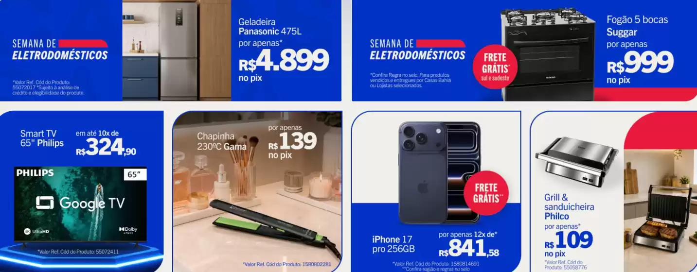 Catálogo Casas Bahia em Macarani | Semana de eletrodomesticos ! | 2026-05-12T00:00:00.000Z - 2026-05-31T00:00:00.000Z