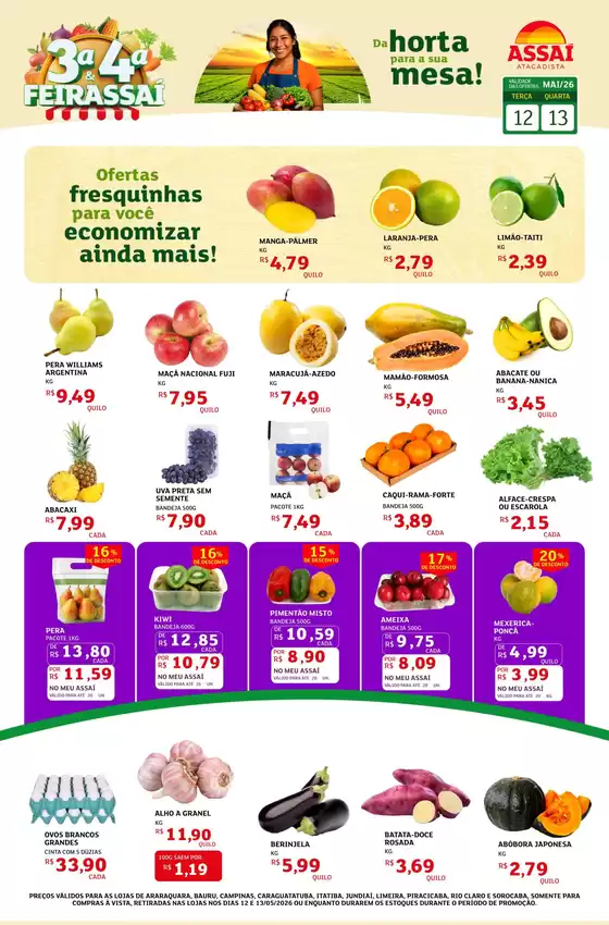 Catálogo Assaí Atacadista | Encarte Assaí Atacadista 47076-737 | 2026-05-12T00:00:00.000Z - 2026-05-13T00:00:00.000Z