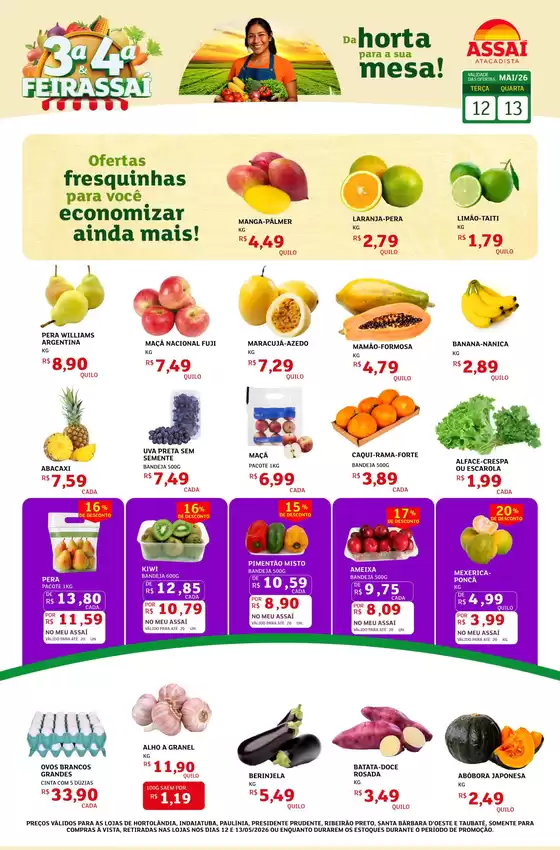 Catálogo Assaí Atacadista | Encarte Assaí Atacadista 47076-738 | 2026-05-12T00:00:00.000Z - 2026-05-13T00:00:00.000Z