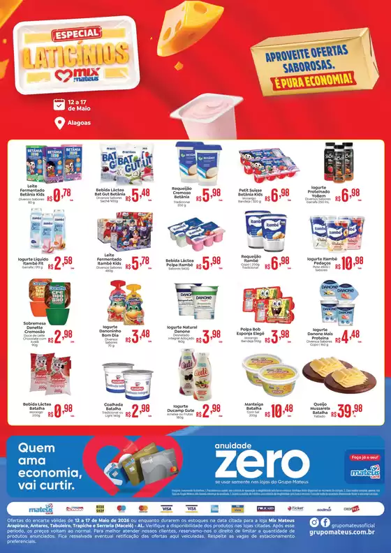 Catálogo Supermercados Mateus | Lácteos | 2026-05-12T00:00:00.000Z - 2026-05-17T00:00:00.000Z