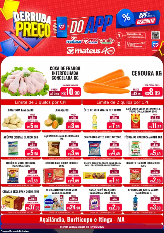 Catálogo Supermercados Mateus | Derruba Preço | 2026-05-12T00:00:00.000Z - 2026-05-12T00:00:00.000Z