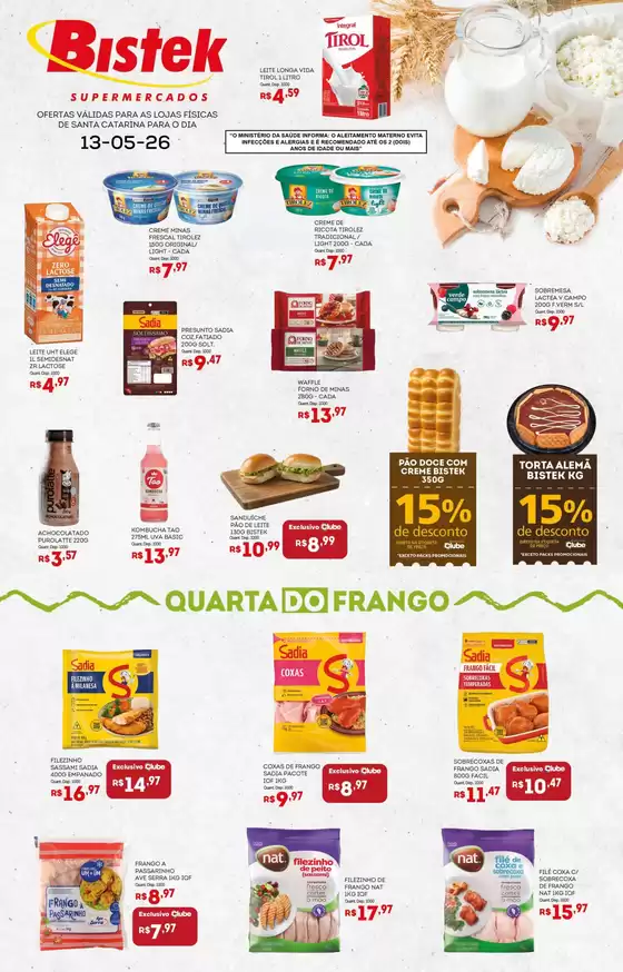 Catálogo Bistek Supermercados | Ofertas exclusivas para nossos clientes | 2026-05-13T00:00:00.000Z - 2026-05-13T00:00:00.000Z