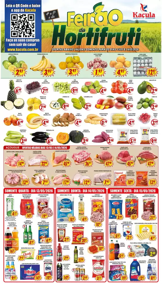 Catálogo Kaçula Supermercados | Loja1 | 2026-05-13T00:00:00.000Z - 2026-05-15T00:00:00.000Z