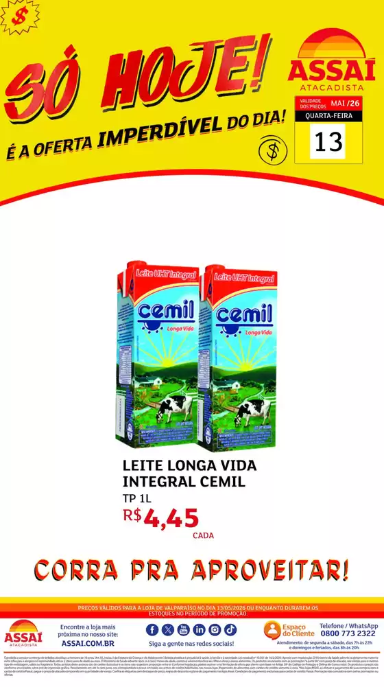 Catálogo Assaí Atacadista | Encarte Assaí Atacadista 47285-328 | 2026-05-13T00:00:00.000Z - 2026-05-13T00:00:00.000Z