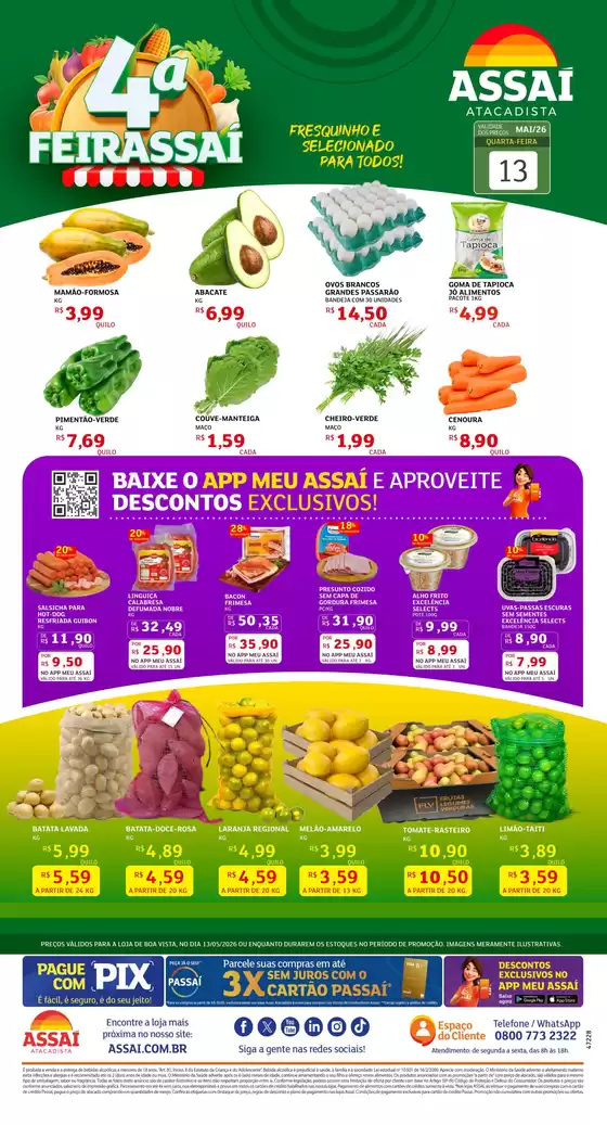 Catálogo Assaí Atacadista | Encarte Assaí Atacadista 47228-73 | 2026-05-13T00:00:00.000Z - 2026-05-13T00:00:00.000Z