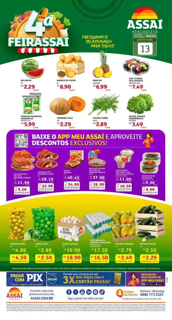 Catálogo Assaí Atacadista | Encarte Assaí Atacadista 47228-74 | 2026-05-13T00:00:00.000Z - 2026-05-13T00:00:00.000Z
