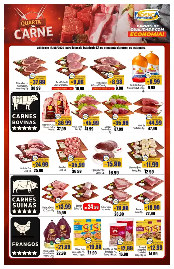 Catálogo Proença Supermercados | Quarta da Carne SP 13-05-2026 | 2026-05-13T00:00:00.000Z - 2026-05-13T00:00:00.000Z