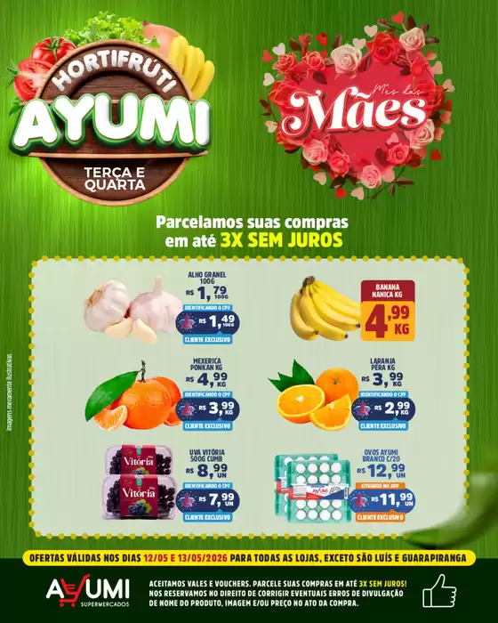 Catálogo Ayumi Supermercados | Melhores ofertas para todos os clientes | 2026-05-12T00:00:00.000Z - 2026-05-13T00:00:00.000Z