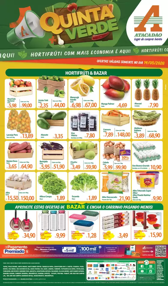 Catálogo Atacadão em São José dos Campos | Atacadão - Hortifrúti | 2026-05-14T00:00:00.000Z - 2026-05-14T00:00:00.000Z