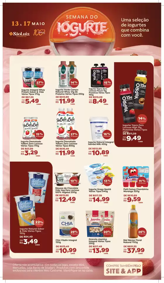 Catálogo Mercadinhos São Luiz | Semana do Iogurte | 2026-05-13T00:00:00.000Z - 2026-05-17T00:00:00.000Z