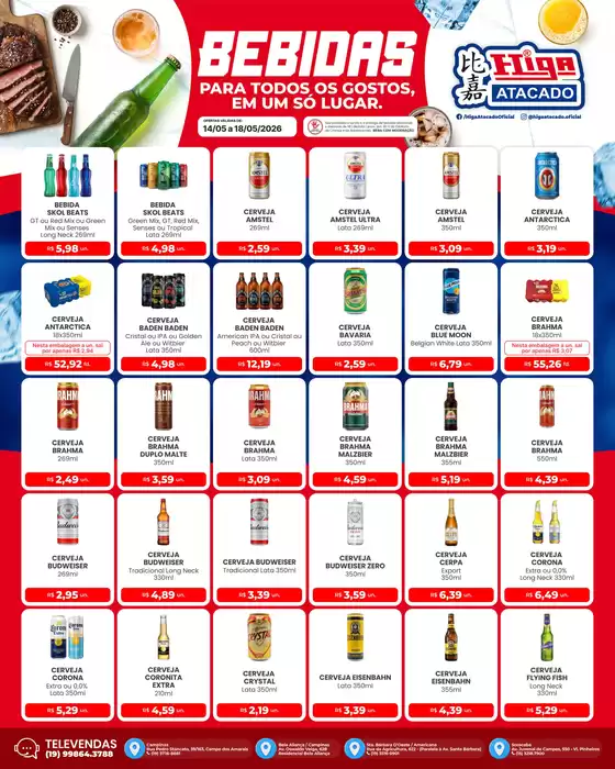 Catálogo Higa Atacado | Higa atacado folheto bebidas 20260514 20260518 OtA7vSBb4ms3 | 2026-05-14T00:00:00.000Z - 2026-05-18T00:00:00.000Z