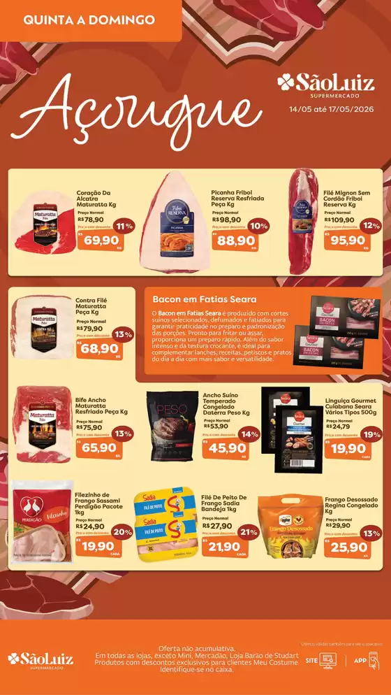 Catálogo Mercadinhos São Luiz | Seleções do Açougue | 2026-05-14T00:00:00.000Z - 2026-05-17T00:00:00.000Z