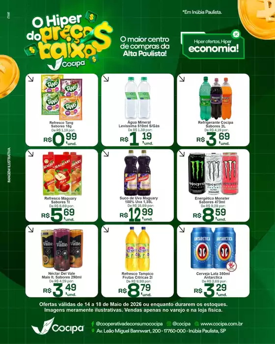 Catálogo Cocipa | Melhores ofertas para todos os caçadores de pechinchas | 2026-05-14T00:00:00.000Z - 2026-05-18T00:00:00.000Z