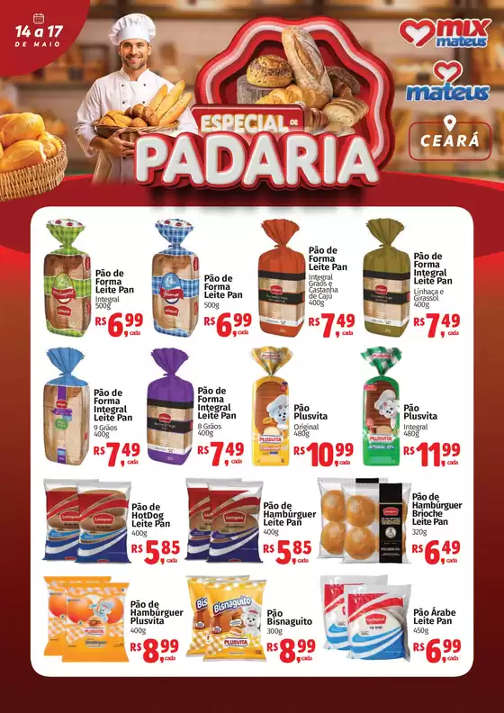 Catálogo Supermercados Mateus | Especial Padaria | 2026-05-14T00:00:00.000Z - 2026-05-17T00:00:00.000Z